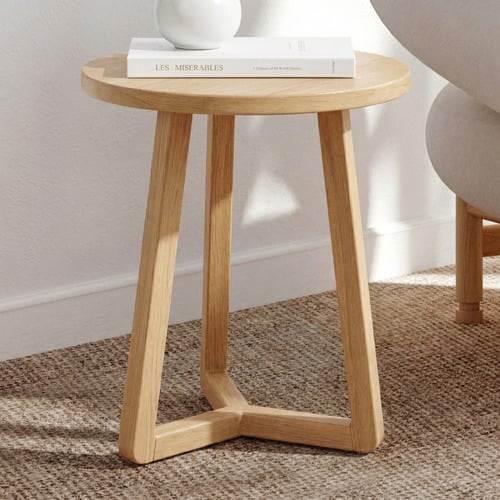 Dietrich Light Oak Wood Side Table