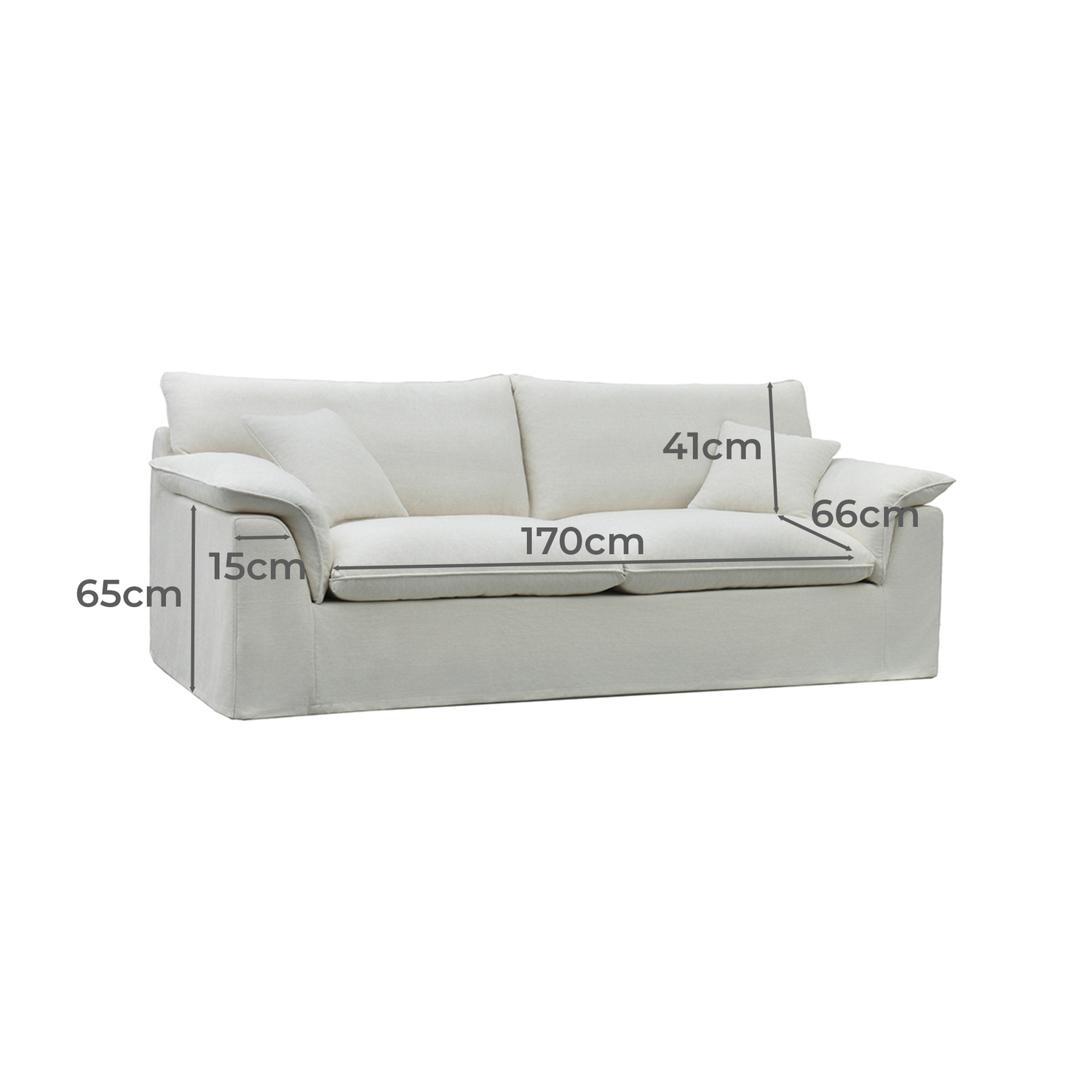 Adams 3 Seater Slipcover Sofa