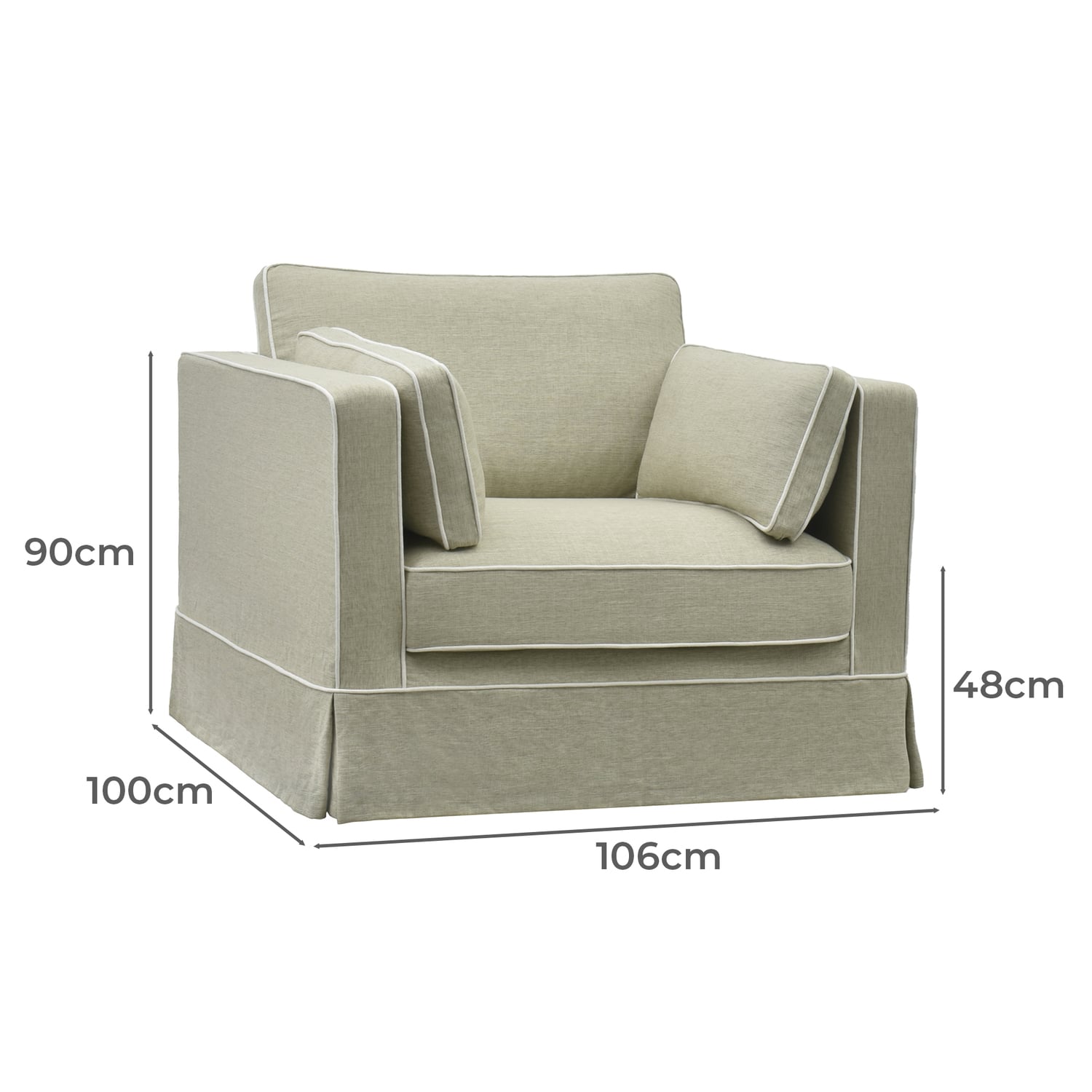 Sand Stevenson Slipcover Armchair
