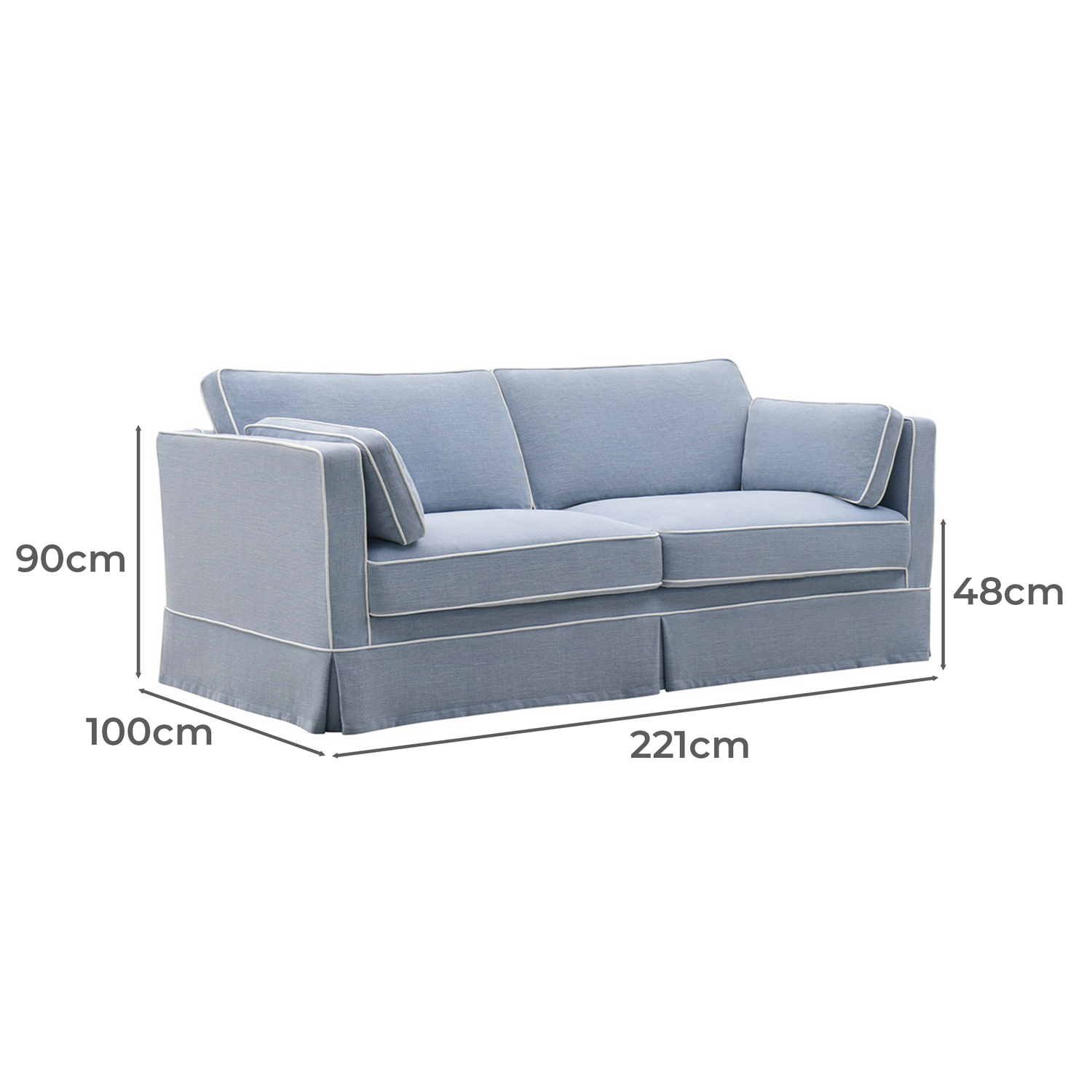 Ocean Stevenson 3 Seater Slipcover Sofa