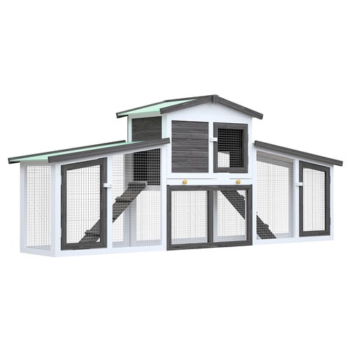 Raye Fir Wood & Mesh Wire Chicken Coop
