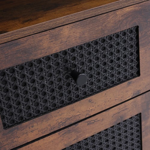 Carmen 2 Drawer Rattan Bedside Table