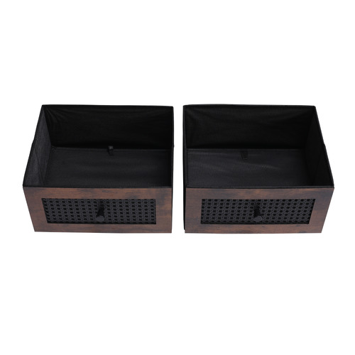 Carmen 2 Drawer Rattan Bedside Table