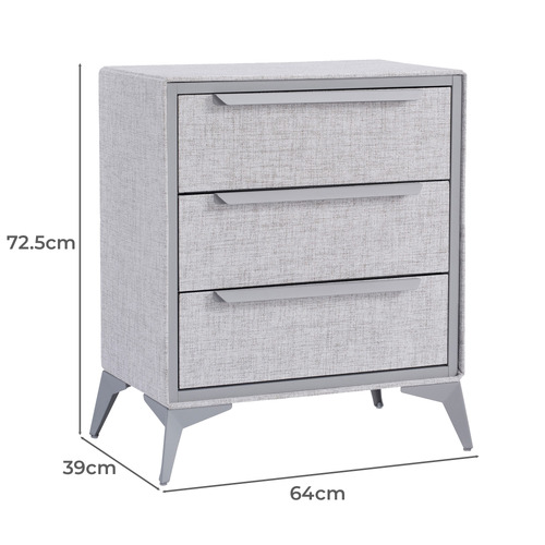 Robbie 3 Drawer Fabric Chest