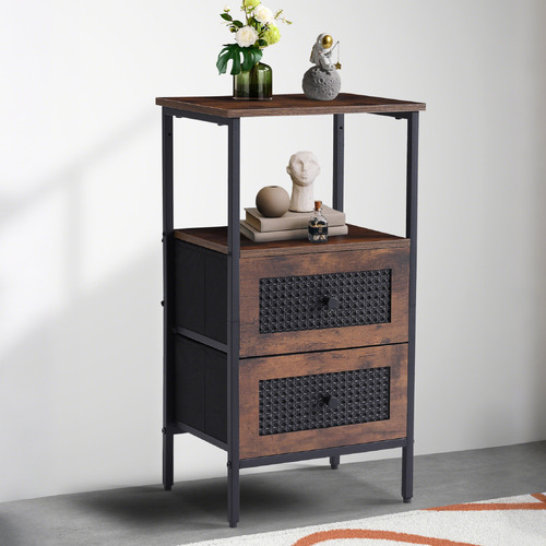 Luna-2-Drawer-Rattan-Bedside-Table