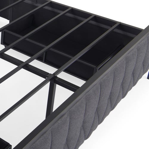 Grey Taylor Bed with Drawers & Charging Station