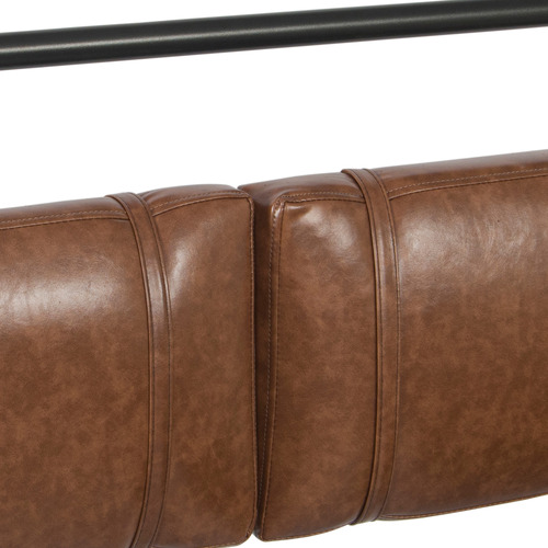 Pierre Faux Leather Bed with Nightstands & Drawers