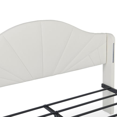 Stephie Faux Leather Bed with LED