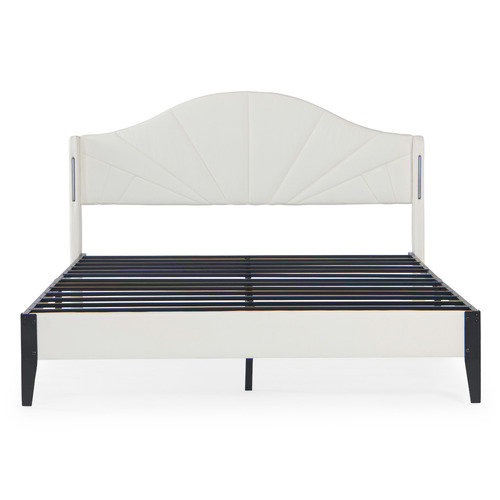 Stephie Faux Leather Bed with LED
