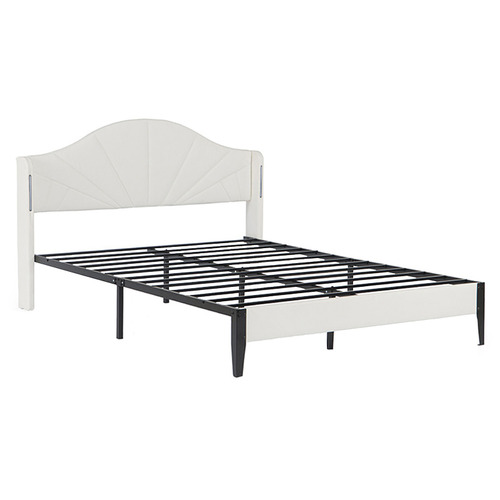 Stephie Faux Leather Bed with LED