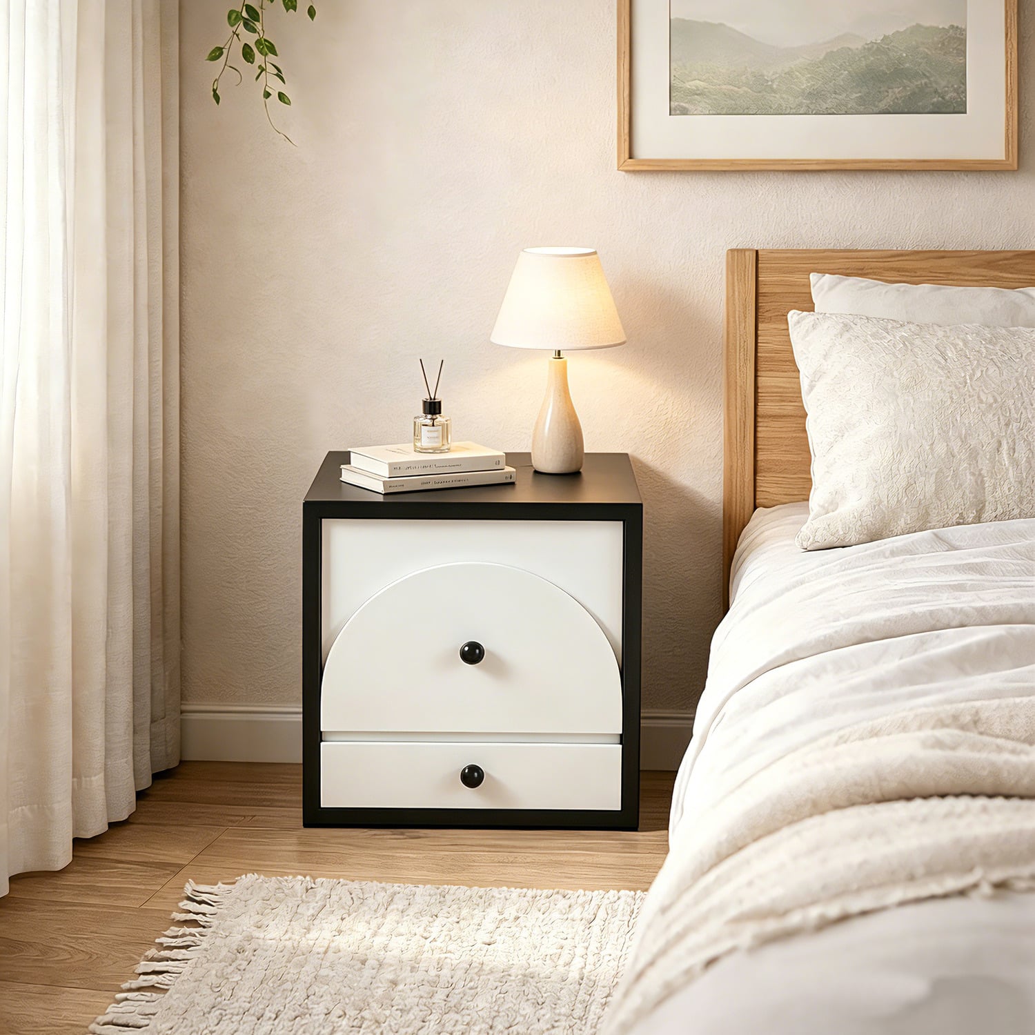Solara 2 Drawer Bedside Table