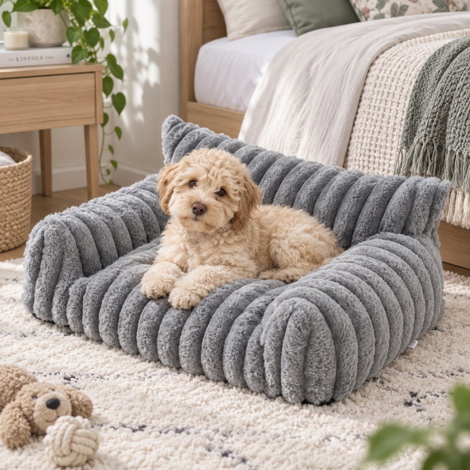 Pickles-Faux-Fur-Dog-Bed