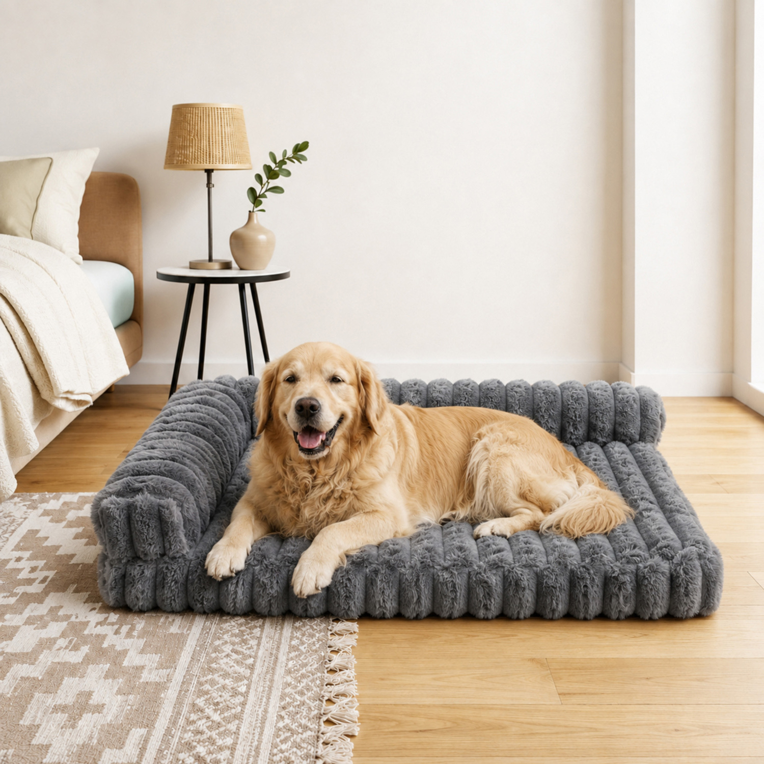 Molly-Faux-Fur-Dog-Bed