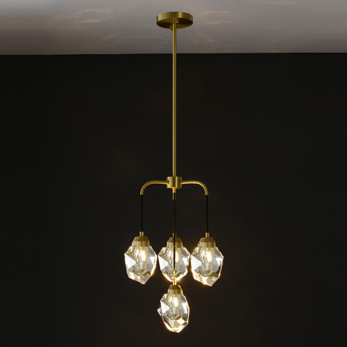 Ayers Brass 4 Lamp Chandelier