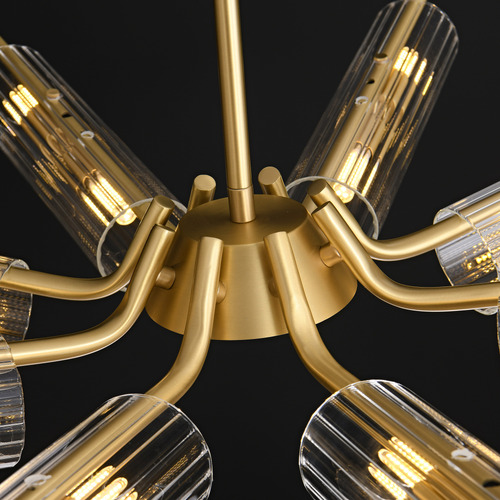 Brock Iron 12 Lamp Chandelier