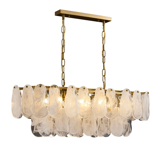 Susan Oval Iron 6 Lamp Chandelier