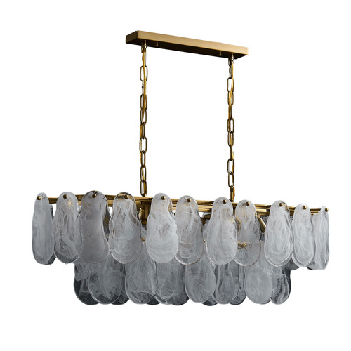 Susan Oval Iron 6 Lamp Chandelier