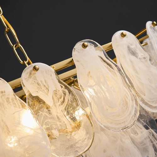 Susan Oval Iron 6 Lamp Chandelier