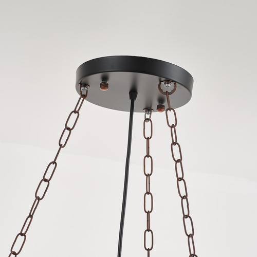 Rosamund Wooden 6 Lamp Pendant Light