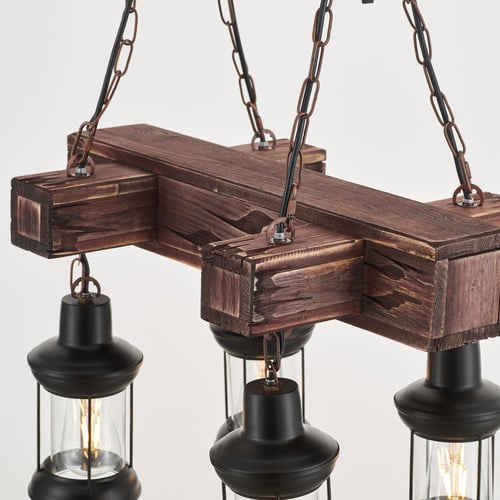 Lanny Wooden 4 Lamp Pendant Light
