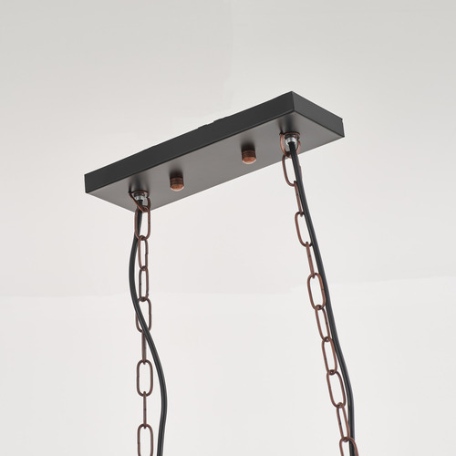 Philip Wooden 6 Lamp Pendant Light