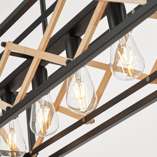 Alphonse Wooden 5 Lamp Pendant Light