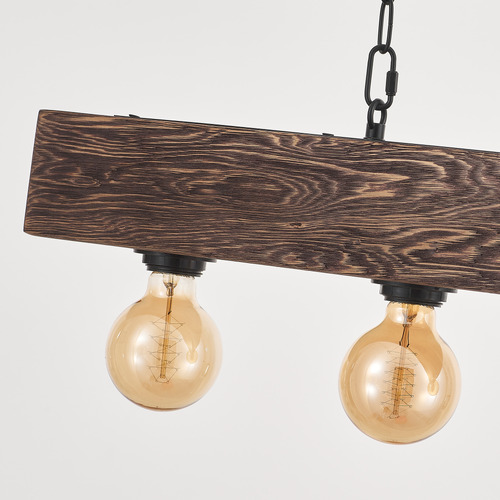 Buckley Wooden 5 Lamp Pendant Light