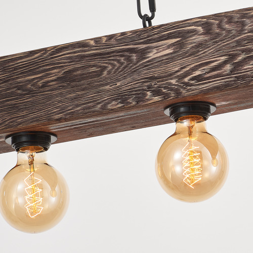 Buckley Wooden 5 Lamp Pendant Light