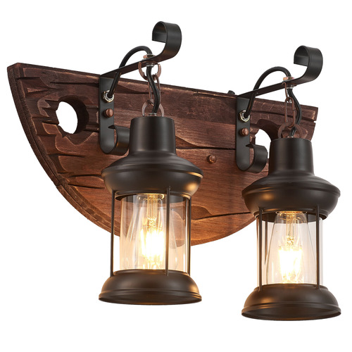 Leticia Wooden 2 Lamp Pendant Light