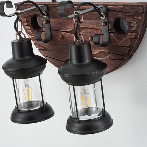 Leticia Wooden 2 Lamp Pendant Light