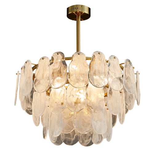Susan Round Iron 6 Lamp Chandelier