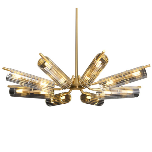 Brock Iron 12 Lamp Chandelier
