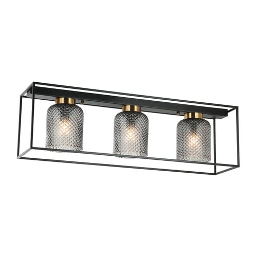 Simmons Iron 3 Lamp Flush Mount Light