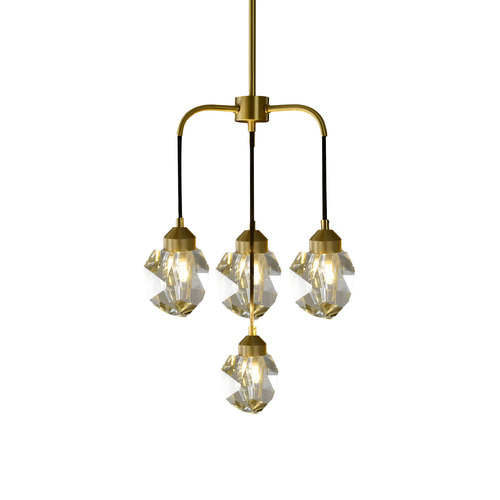 Ayers Brass 4 Lamp Chandelier