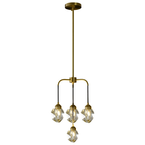 Ayers Brass 4 Lamp Chandelier