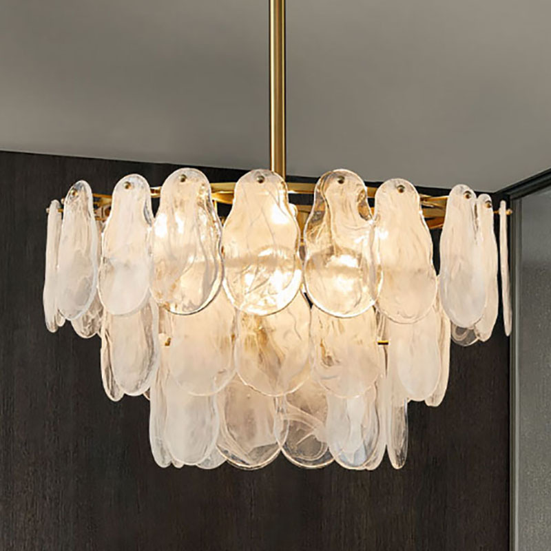 Susan Round Iron 6 Lamp Chandelier