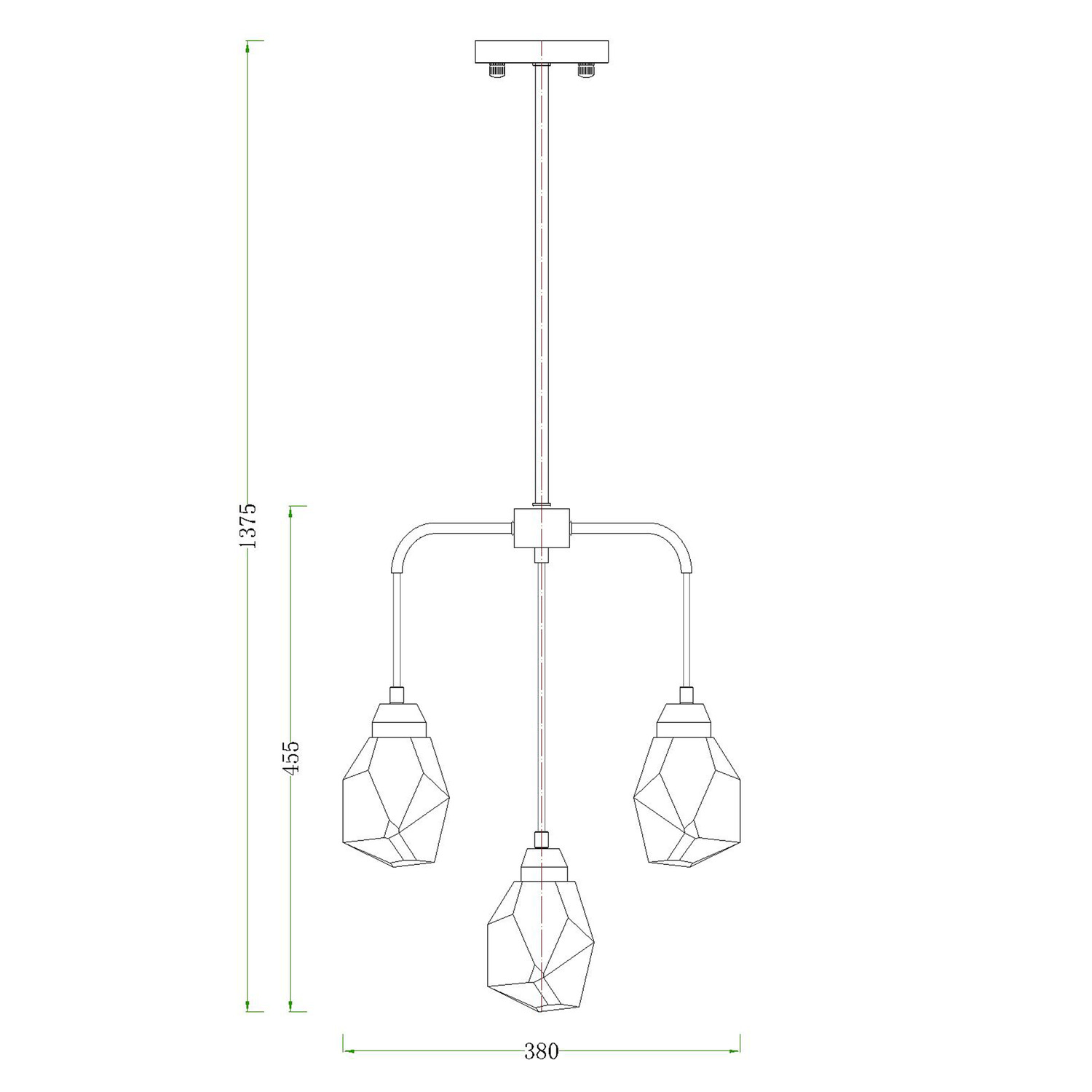 Ayers Brass 4 Light Pendant