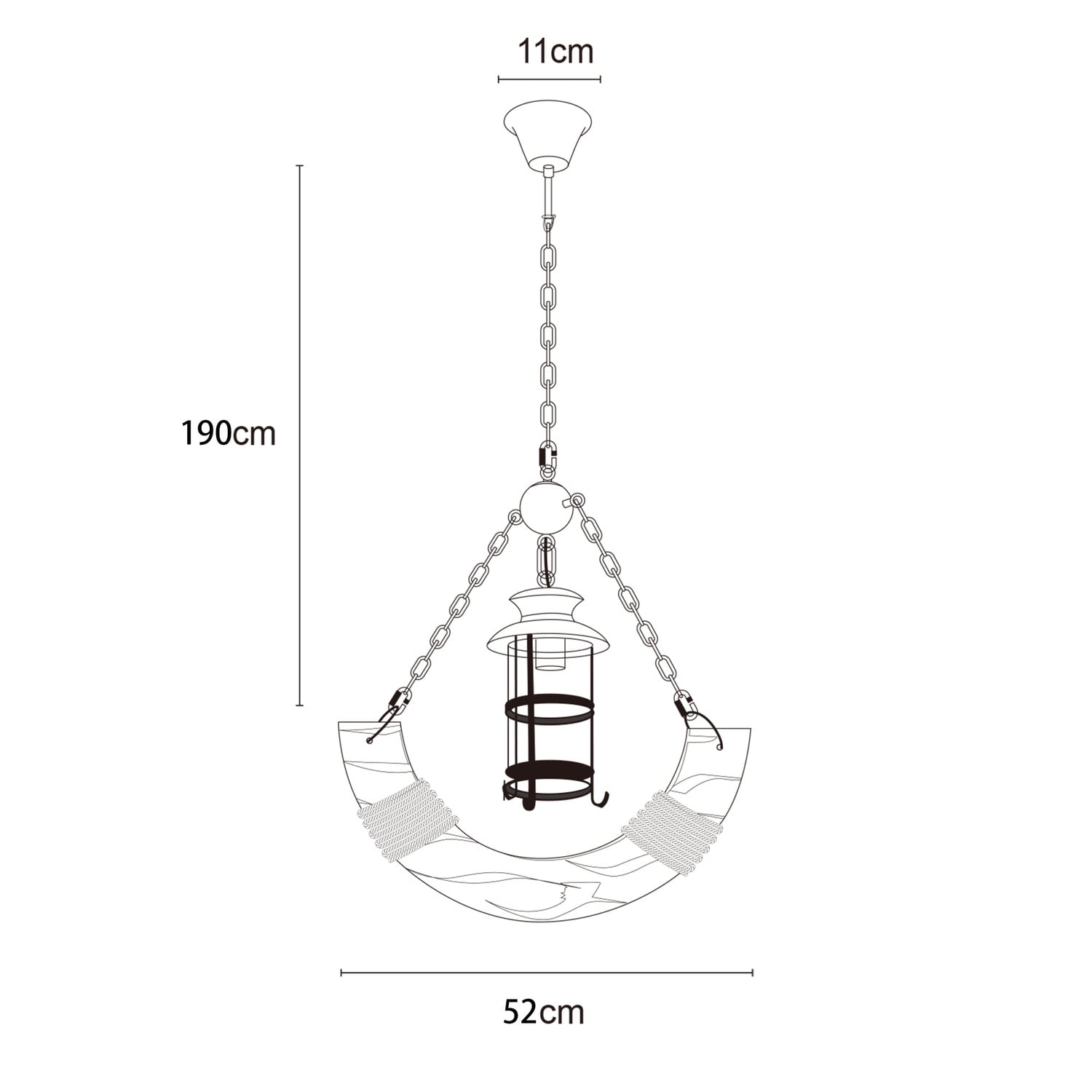 Lita Pine Wood Pendant Light