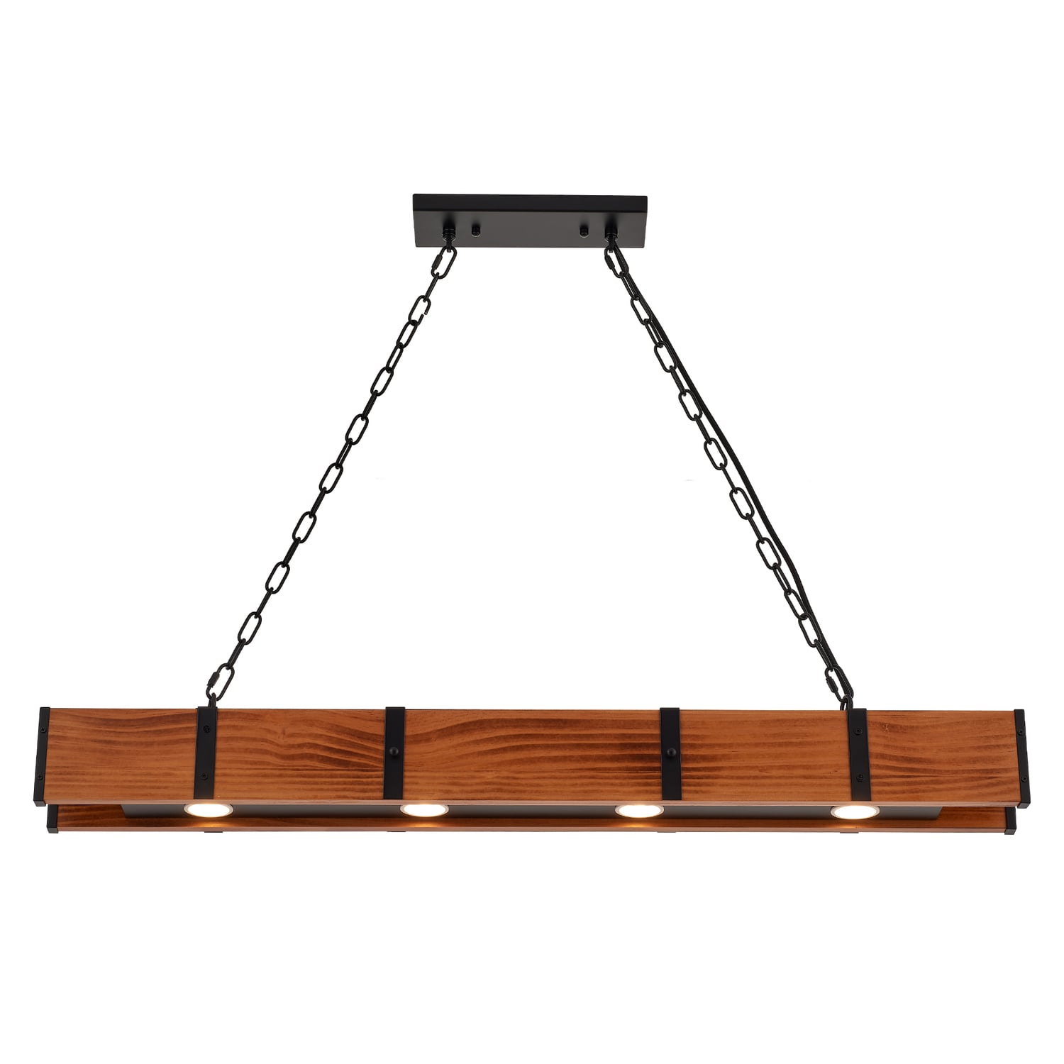 Napa Pine Wood 4-Light Pendant