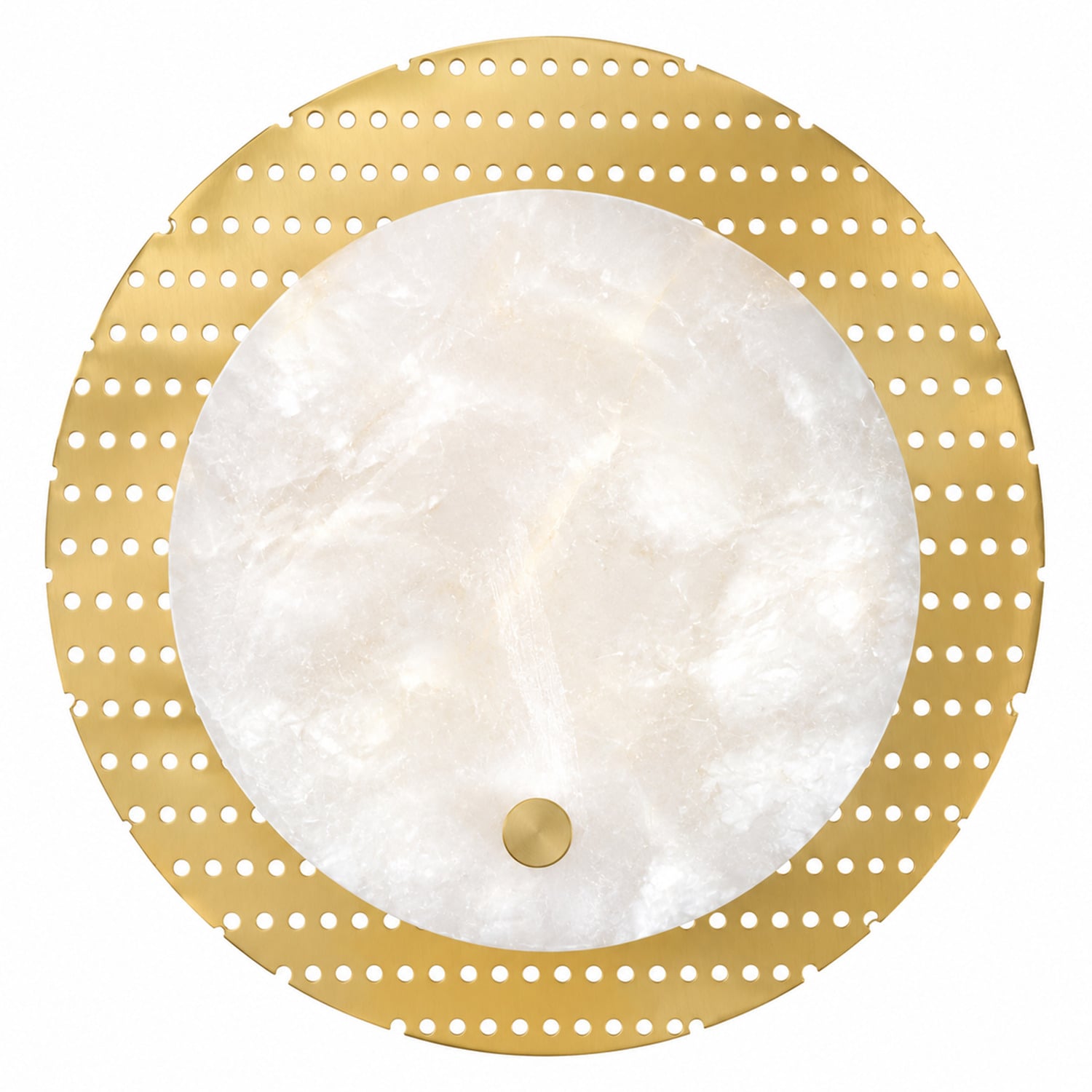 Solum Disc Brass & Alabaster Wall Light