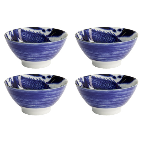 Japonism Blue Dragon 17cm Porcelain Tendon Bowls