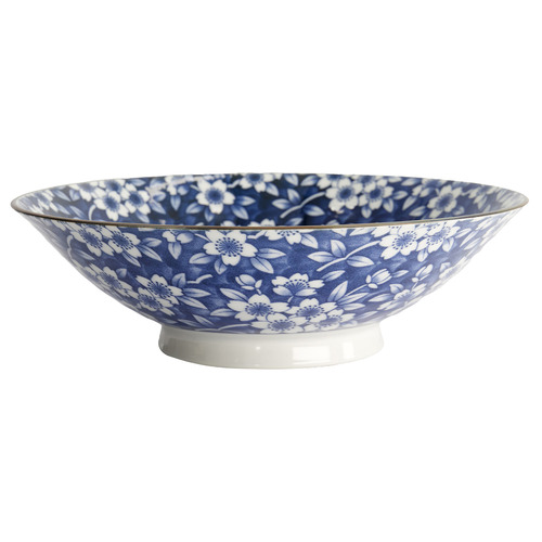 Tokyo Blue Sakura 25cm Porcelain Ramen Bowls