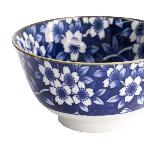 Tokyo Blue Sakura 12cm Porcelain Rice Bowls