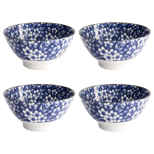 Tokyo Blue Sakura 18cm Porcelain Ramen Bowls