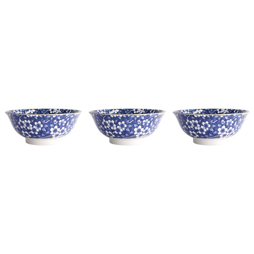 Tokyo Blue Sakura 21cm Porcelain Ramen Bowls