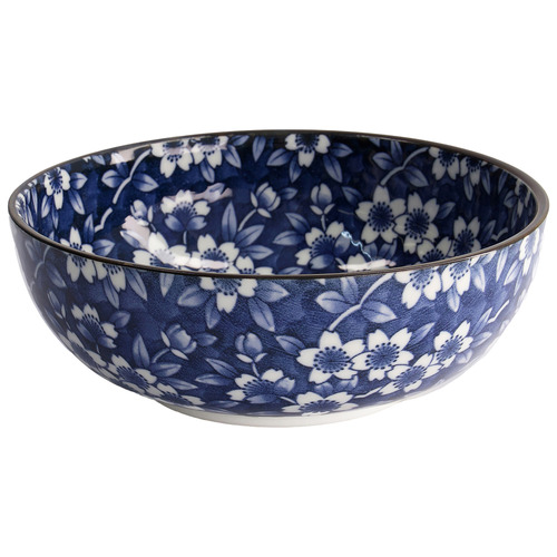 Tokyo Blue Sakura 20cm Porcelain Ramen Bowls