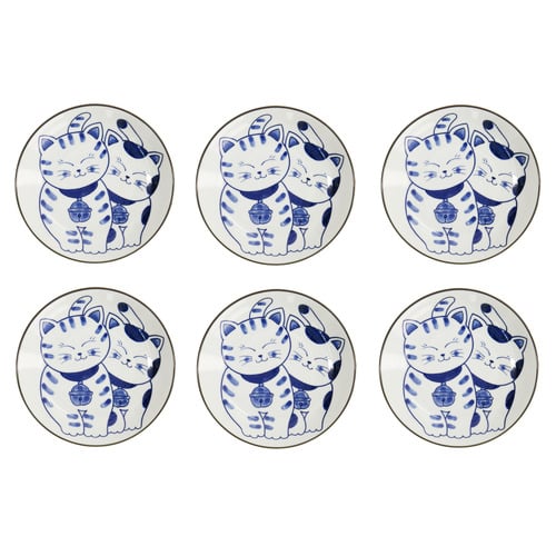 Kawaii Cat Neko Twin Cat 16.5cm Plates