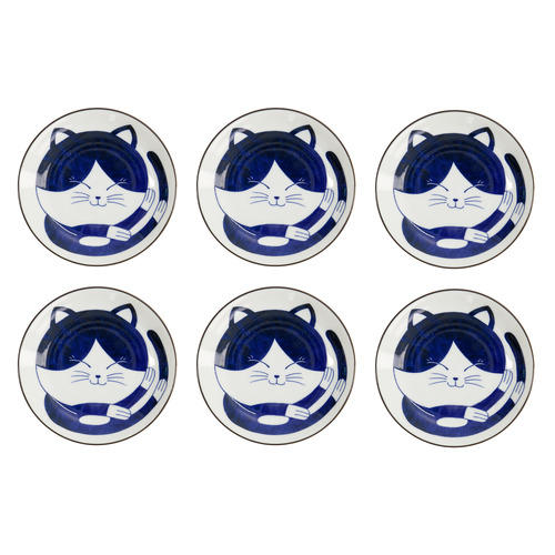 Kawaii Cat Neko Blue Cat 16.5cm Plates