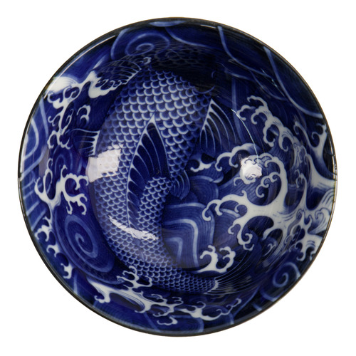 Japonism Blue Carp Porcelain Tayo Bowls