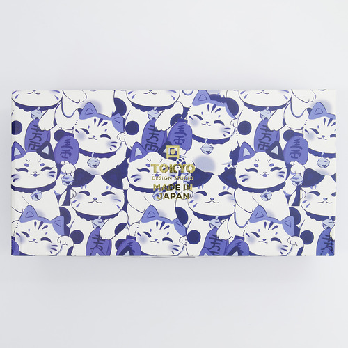 4 Piece Kawaii Cat Neko Swirl Cat Bowl and Chopsticks Set